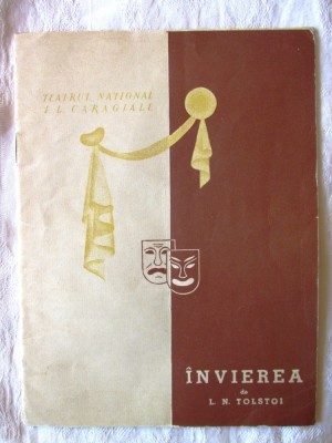 Program teatru &amp;quot;INVIEREA&amp;quot; de L. Tolstoi - Stagiunea 1960 - 1961, Sala Comedia foto