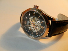 Ceas barbatesc deosebit ROTARY Skeleton Automatic , acte , accesorii foto