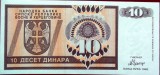 Cumpara ieftin Bancnota 10 DINARI - BOSNIA-HERTEGOVINA, anul 1992 * Cod 785 = UNC