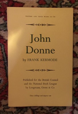 John Donne / Frank Kermode foto