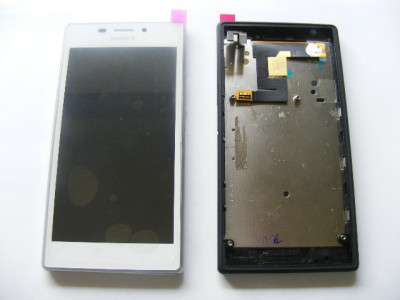 Display LCD cu Touchscreen Sony Xperia M2 Alb Original foto