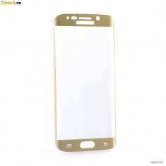 Geam Samsung Galaxy S6 Edge Plus Tempered Glass Gold foto