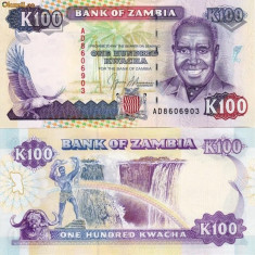 ZAMBIA 100 kwacha 1991 UNC!!! foto