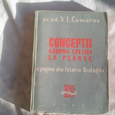 Conceptii asupra speciei la plante-o pagina din istoria biologiei-V.I.Comarov