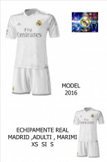 ECHIPAMENTE FOTBAL REAL MADRID , MARIMI ADULTI XS, S,M , LIVRARE GRATUITA foto