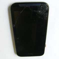 Display LCD cu touch (Touch fisurat) + Rama HTC Desire 300 Blue