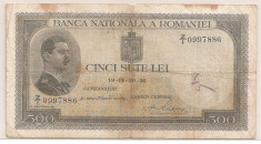 ROMANIA 500 LEI 1936 U foto