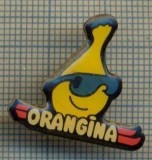 997 NEW INSIGNA - ORANGINA -RECLAMA CU OCHELARI PE SCHIURI -starea care se vede