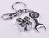 Breloc Volvo Metalic + 4 Capacele Ventil Auto Sport, Ambalaj Cadou - Accesorii Chei