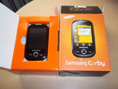 Samsung Corby (S3650), Negru portocaliu, blocat Vodafone, cutie + accesorii foto