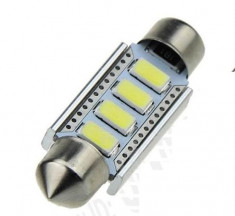 PREMIUM Led festoon alb xenon 4 SMD 5630 CANBUS numar C10W C5W sofit AUDI BMW foto