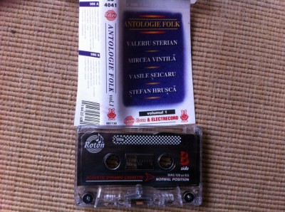 Antologie folk vol. 1 caseta audio selectii muzica folk pop rock roton records foto