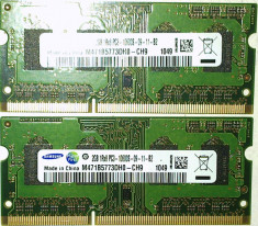 KIT SODIMM SAMSUNG DDR3 1333 MHZ 2x2GB - M471B5773DH0-CH9 foto