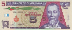 Guatemala 5 Quetzales 12.03.2008 (stegulet in partea stanga) P-116 UNC !!! foto