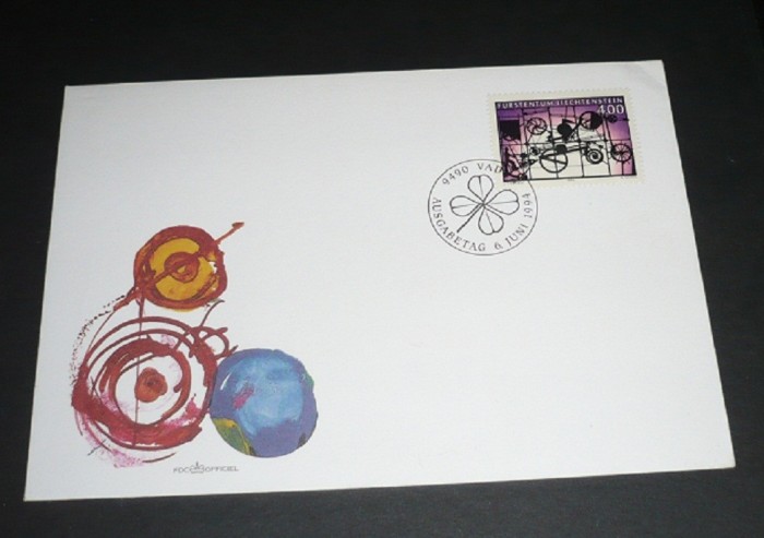 LIECHTENSTEIN 1994 &ndash; SCULPTURA DE JEAN TINGUELY, FDC (32)