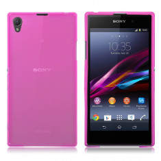 Husa silicon HOT PINK Sony Xperia Z1 L39H + folie protectie ecran foto