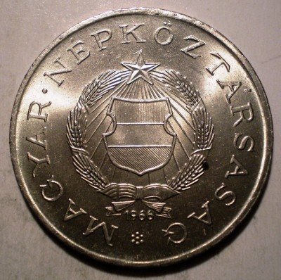 C.393 UNGARIA 2 FORINT 1966 XF/AUNC foto