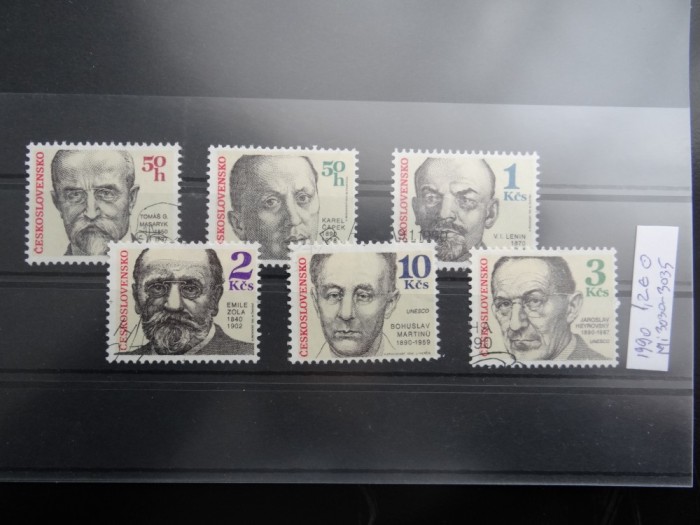 Serie completa Cehoslovacia-Ceskoslovensko-stampilat-1990