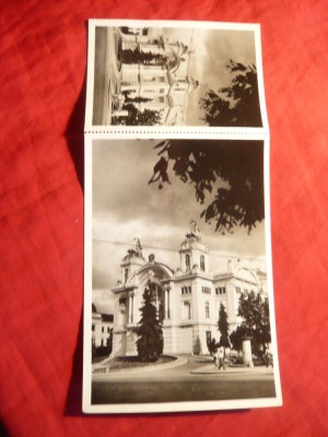 Ilustrata- Fotografie-dubla -Cluj - Teatrul National , cca.1950 foto