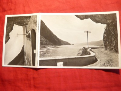 Ilustrata- Fotografie-dubla - Defileul de la Cazane , cca.1950 foto