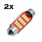 2 buc x Feston 41 mm 12 LED SMD 3014 Sofit - Alb Xenon - COD 1008 -