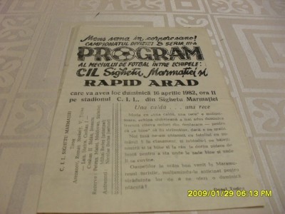 program CIL Sighet - Rapid Arad foto