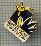1073 NEW INSIGNA - CGUP DE PGUCE -POUR MIEUX VIVRE -FRANTA -starea care se vede