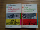 GENIE DE L`ARCHITECTURE EUROPEENNE - 2 Vol. - N. Pevsner - 1970