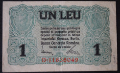 Romania 1 leu 1917 BGR foto