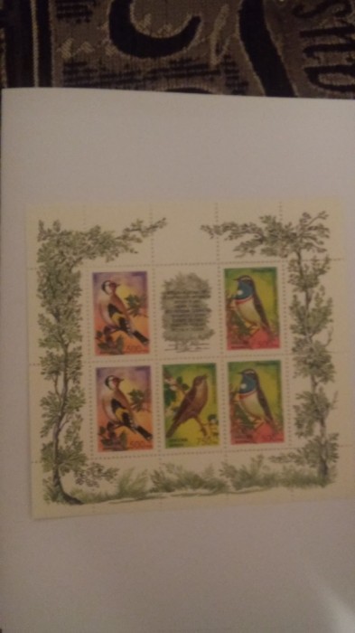 Rusia URSS 1995 colita nestampilata pasari