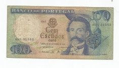 LL bancnota Portugalia 100 escudos 1978 foto