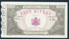 ROMANIA 10000 10.000 LEI 20 DECEMBRIE 1945 [1] XF+++ a UNC foto