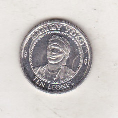 bnk mnd Sierra Leone 10 franci 1996 unc , personalitati