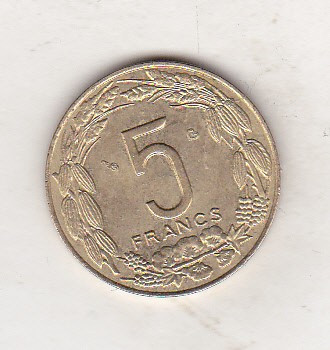 bnk mnd Africa Centrala 5 franci 2003