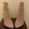 Botine/ghete/cizme ZARA Woman piele naturala intoarsa bej masura 40 impecabile