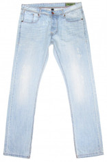 Blugi BERSHKA &amp;quot;STRAIGHT&amp;quot; - (MARIME: 32) - Talie = 91 CM / Lungime = 115 CM foto