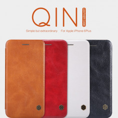 Husa iPhone 6 Plus 6S Plus Qin Leather Case by Nillkin Alba foto