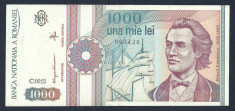 ROMANIA 1000 1.000 LEI 1991 [1] XF++ , cu punct foto