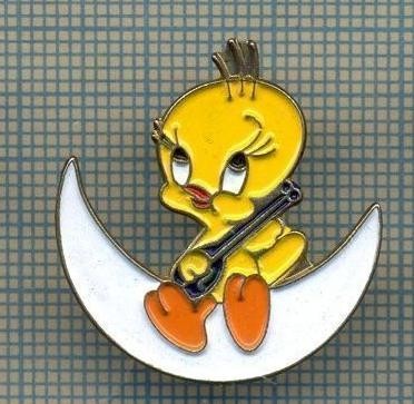 1209 NEW INSIGNA -PERSONAJ DE DESENE ANIMATE -TWEETY -starea care se vede foto