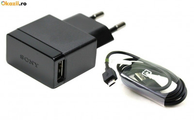 Incarcator Sony Xperia E4 DUAL Cod:CST-80+cablu de date EC700 ORIGINAL foto