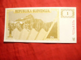 Bancnota 1 tolar nou Slovenia 1990 , cal. necirculat