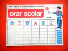 ORAR SCOLAR 1984 foto