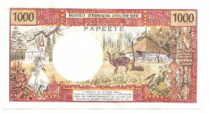 TAHITI BANQUE DE L&amp;#039;INDOCHINE PAPEETE 1000 FRANCS FRANCI ND( 1996) F foto