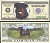 !!! SUA = FANTASY NOTE = ROTTWEILER - 2010 - UNC / SERIA CAINI , WOOF