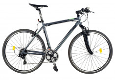Bicicleta CROSS CONTURA 2865 - model 2015-Gri-Rosu-Cadru-530-mm foto