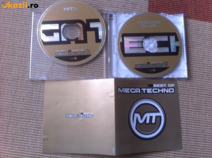 mega techno 2 cd vol. 2 + vol. 3 cd disc selectii muzica techno electro vg+