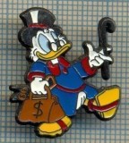 1237 NEW INSIGNA-PERSONAJE DE DESENE ANIMATE-UNCHIUL SCROOGE-starea care se vede