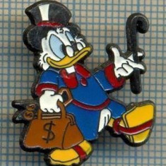 1237 NEW INSIGNA-PERSONAJE DE DESENE ANIMATE-UNCHIUL SCROOGE-starea care se vede