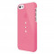 Carcasa protectie spate din plastic cu cristale Swarovski pentru iPhone 5C - roz