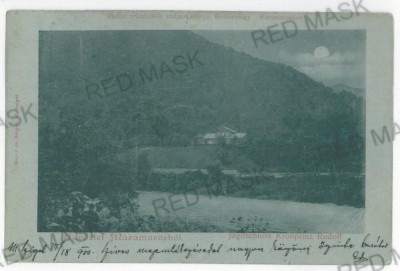 3369 - MARAMURES, Cabana Printului Rudolf, Litho - old postcard - used - 1900 foto